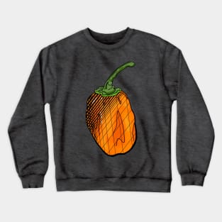 Habanero Chilli Pepper Sticker Spicy Hot Jalapeno Carolina Reaper Crewneck Sweatshirt